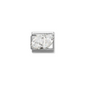 Nomination White CZ Double Drops Sterling Silver and Stainless Steel Composable Charm