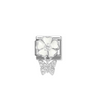 Nomination White Flower with CZ Butterfly Pendant Sterling Silver and Stainless Steel Composable Charm