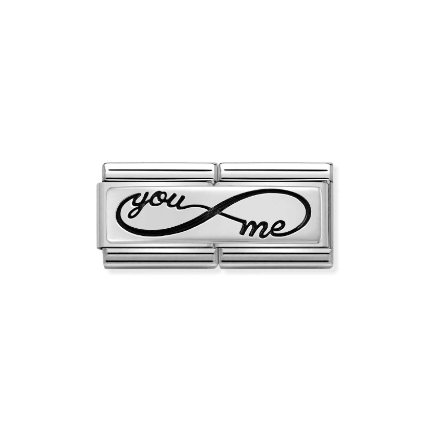 Nomination You & Me Infinity Double Link Sterling Silver and Stainless Steel Composable Charm