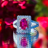 18ct White Gold Oval 1.58ct Ruby and 0.75Ct Diamond Ring with GIA Certificate