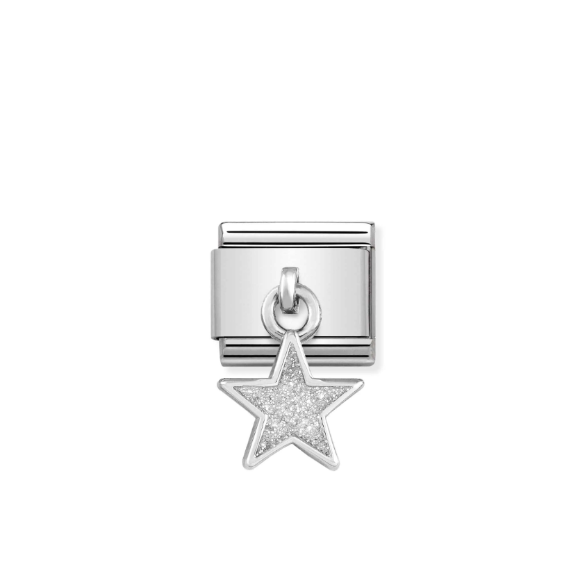 Nomination Star Pendant Sterling Silver and Stainless Steel Composable Charm