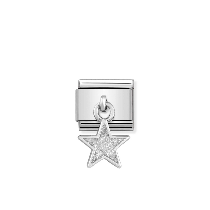 Nomination Star Pendant Sterling Silver and Stainless Steel Composable Charm