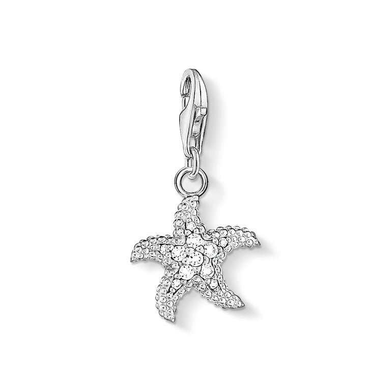 Thomas Sabo Sterling Silver Starfish with Pearls Charm Pendant