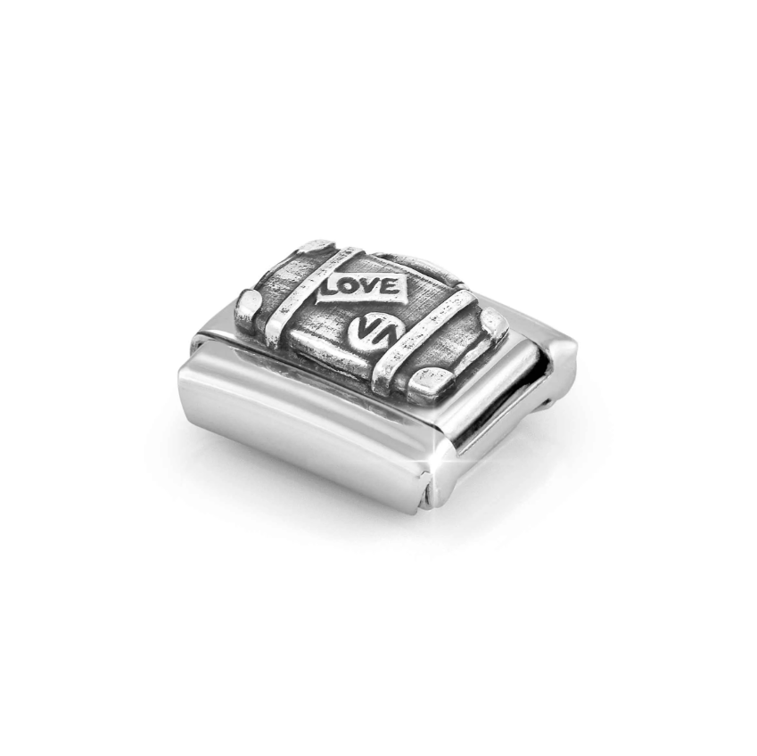 Nomination Suitcase Sterling Silver and Stainless Steel Composable Charm