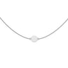 9ct White Gold Engravable Mini Disc Necklace