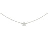 9ct White Gold Engravable Gothic Star Necklace