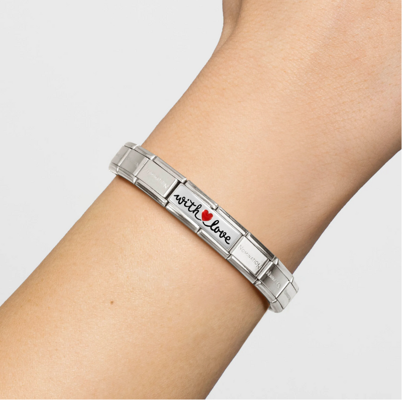 Nomination 'With Love' Double Sterling Silver and Stainless Steel Composable Charm