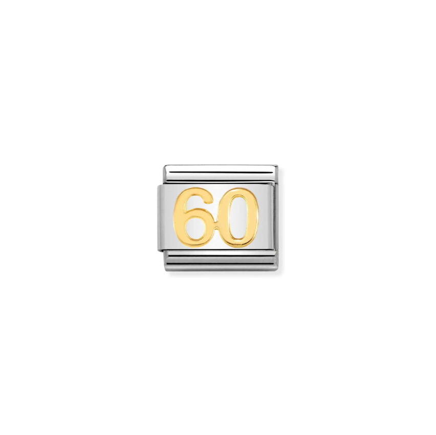 Nomination Number 60 18ct Gold and Stainless Steel Composable Charm
