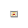 Nomination Bear with Heart 18ct Gold and Stainless Steel Composable Charm