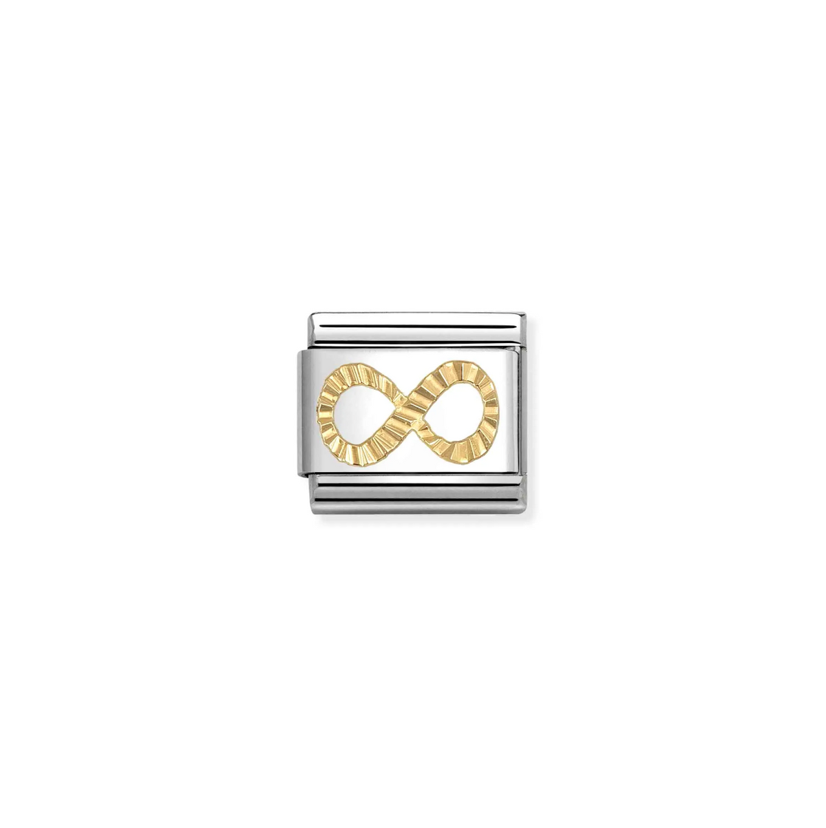 Nomination Infinity with Etched Detail 18ct Gold and Stainless Steel Composable Charm