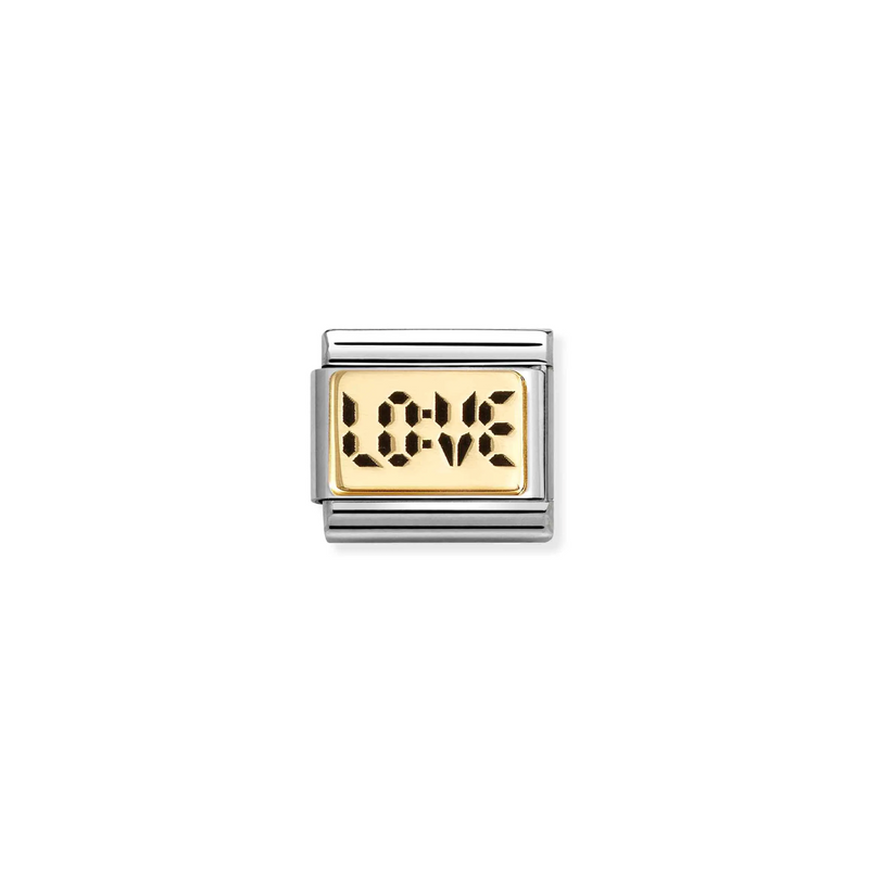 Nomination Digital Love 18ct Gold and Stainless Steel Composable Charm