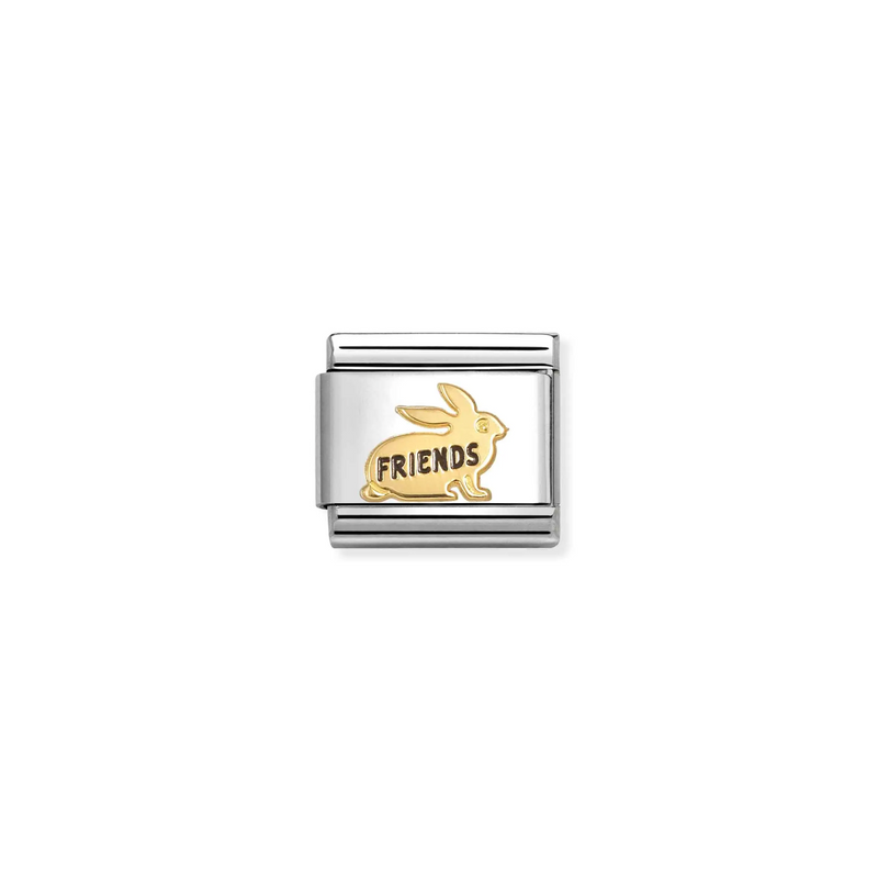 Nomination Friends Rabbit 18ct Gold and Stainless Steel Composable Charm