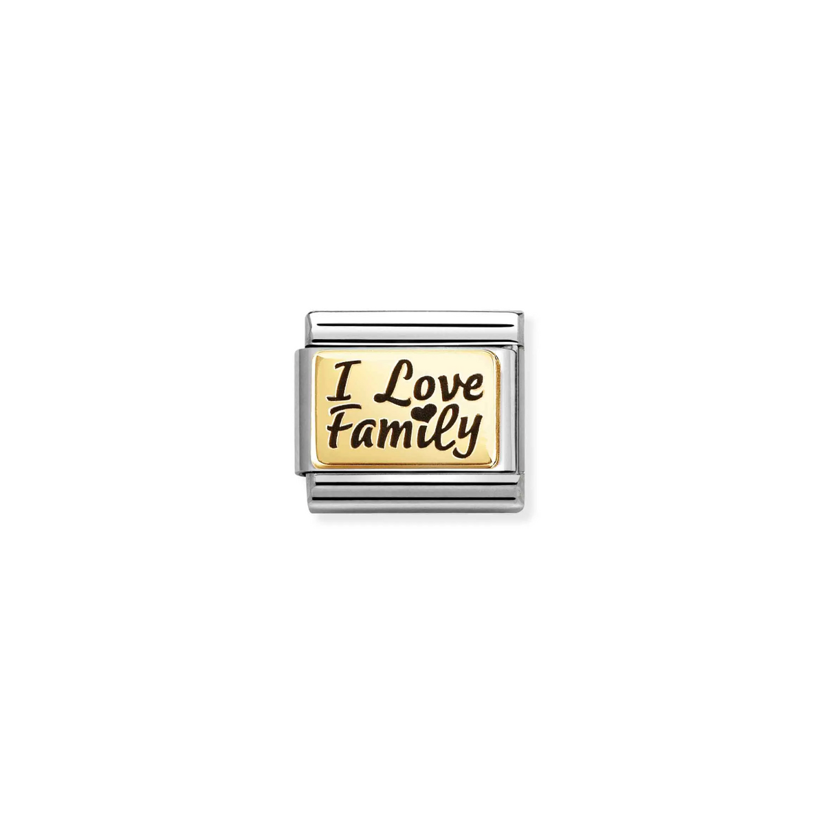 Nomination 'I Love Family' 18ct Gold and Stainless Steel Composable Charm