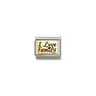 Nomination 'I Love Family' 18ct Gold and Stainless Steel Composable Charm