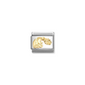 Nomination New Aquarius 18ct Gold and Stainless Steel Composable Charm