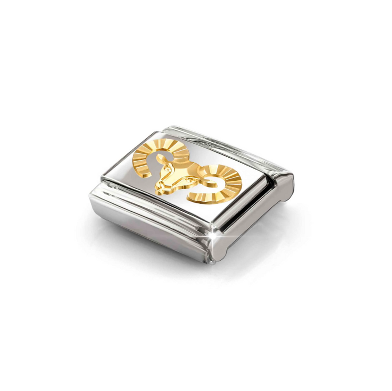 Nomination New Aries 18ct Gold and Stainless Steel Composable Charm