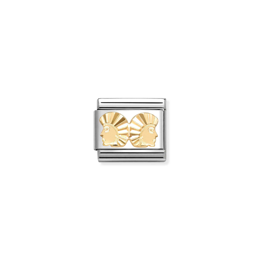 Nomination New Gemini 18ct Gold and Stainless Steel Composable Charm