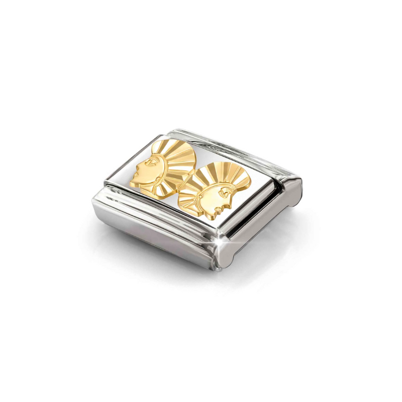 Nomination New Gemini 18ct Gold and Stainless Steel Composable Charm