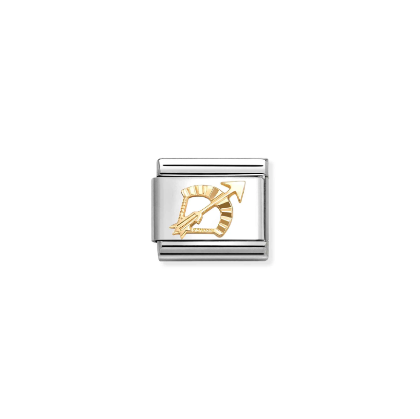 Nomination New Sagittarius 18ct Gold and Stainless Steel Composable Charm
