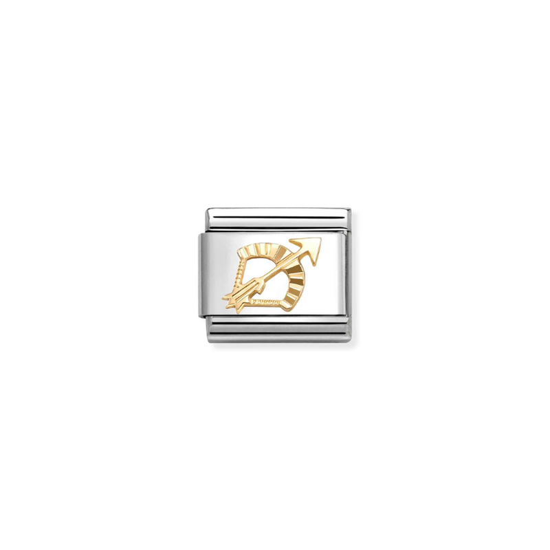 Nomination New Sagittarius 18ct Gold and Stainless Steel Composable Charm