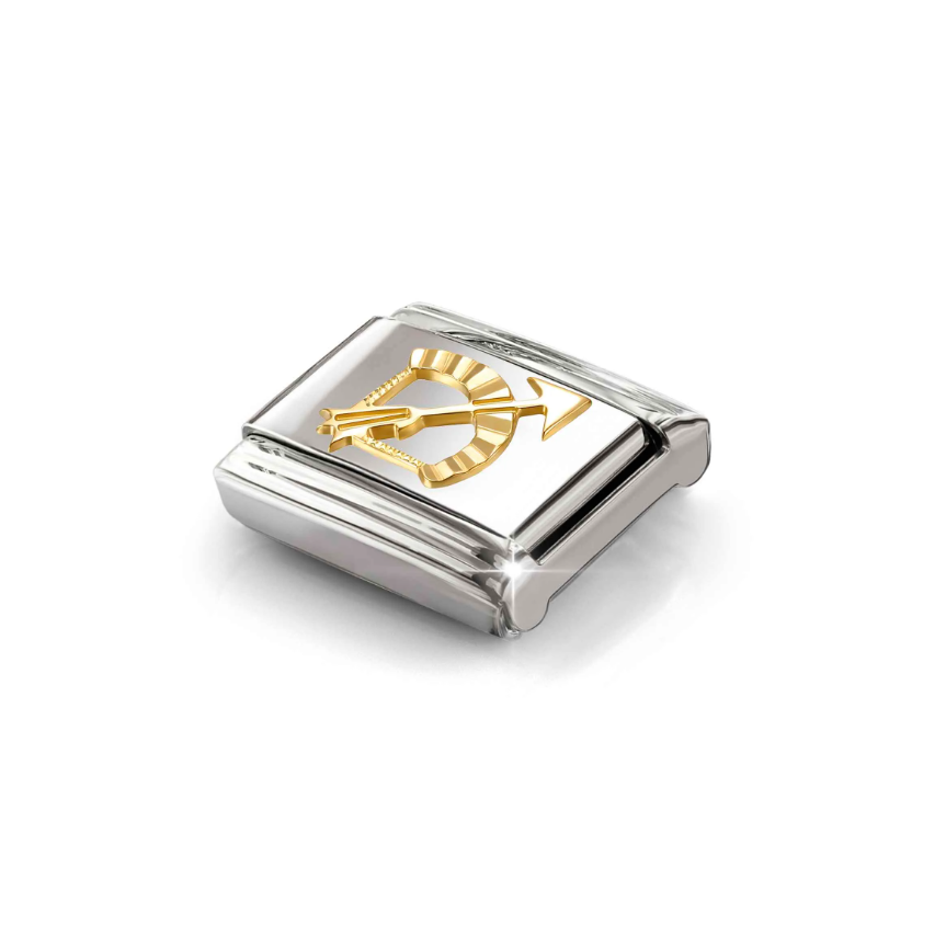 Nomination New Sagittarius 18ct Gold and Stainless Steel Composable Charm