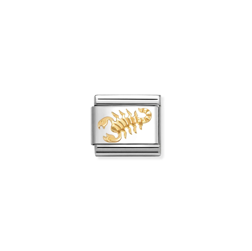 Nomination New Scorpio 18ct Gold and Stainless Steel Composable Charm