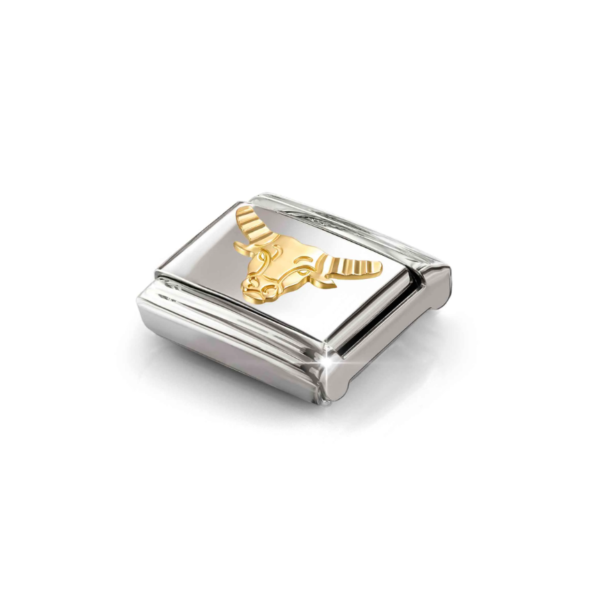 Nomination New Taurus 18ct Gold and Stainless Steel Composable Charm