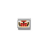 Nomination Red Car 18ct Gold and Stainless Steel Composable Charm