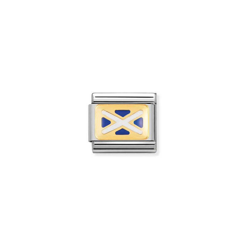 Nomination Scottish Flag 18ct Gold and Stainless Steel Composable Charm