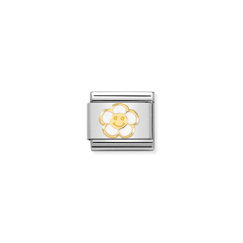 Nomination Smile Daisy 18ct Gold and Stainless Steel Composable Charm