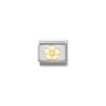 Nomination Smile Daisy 18ct Gold and Stainless Steel Composable Charm