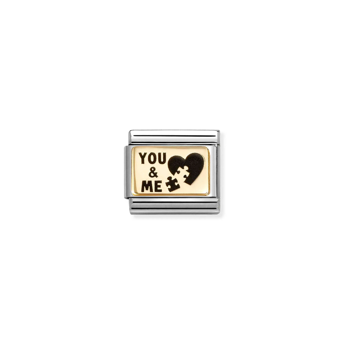 Nomination You & Me Puzzle 18ct Gold and Stainless Steel Composable Charm
