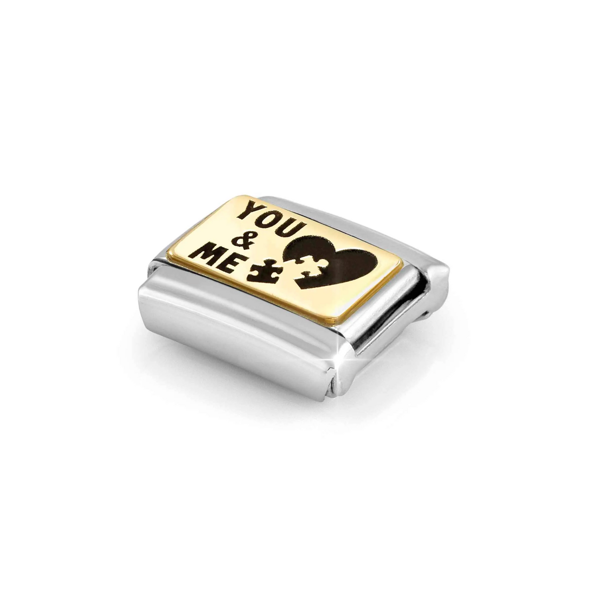 Nomination You & Me Puzzle 18ct Gold and Stainless Steel Composable Charm